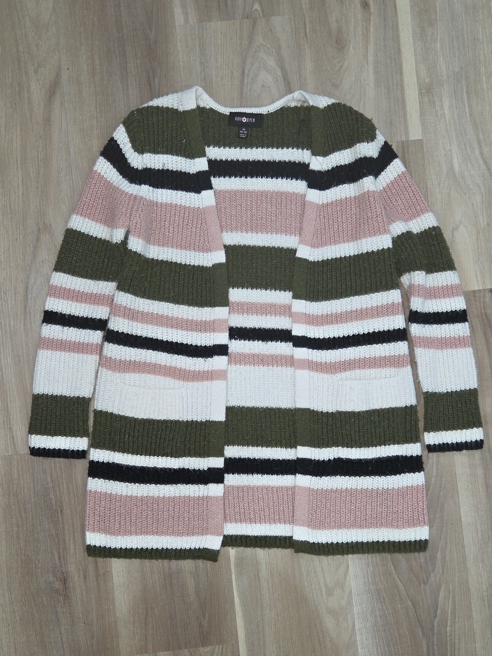 •Amy Byer• Little Girls Striped Cardigan